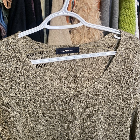 Zara Knit Black Lined Detailed Medium Size - Picture 2 of 3